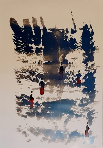 4 - Ohun Kiko Kekere - Acrylique, encre et lavis sur papier d'impression photo numérique - Dim. 48.5 X 33 cm. - 50 €