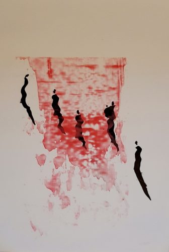 5 - Ohun Kiko Kekere - Acrylique, encre et lavis sur papier d'impression photo numérique - Dim. 48.5 X 33 cm. - 50 €
