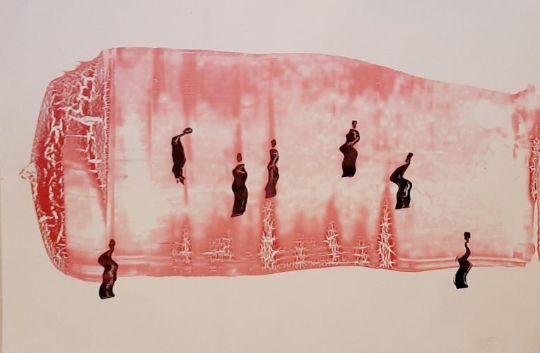 23 - Ohun Kiko Kekere - Acrylique, encre et lavis sur papier d'impression photo numérique - Dim. 33 X 48.5 cm. - 50 €